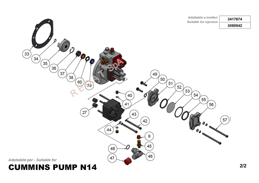 CUMMINS PUMP N14 2/2